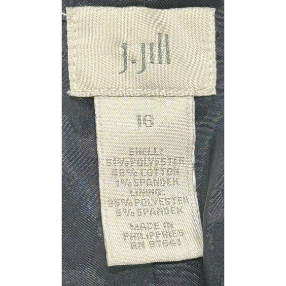 J Jill Blazer Womens 16 Gray Tweed Single Breasted Button Front Career Jacket - Picture 10 of 12